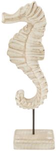 Decorative Wood Mounted Nautical Seahorse Sculpture
