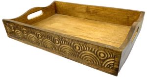 Sheesham Wood Kitchenware Carved Serving Tray