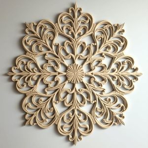 Statement MDF Scroll Floral Mandala Wall Panel