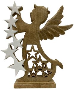 Wooden Carved Rook Sculpture with Antique Finish