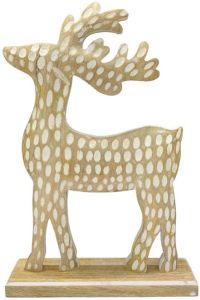 Wooden Decorware Christmas Antler Deer Sculpture