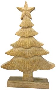 Wooden Decorware Christmas Layered Tree Sculpture