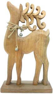 Wooden Decorware Christmas Reindeer Figurine