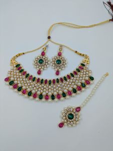 Stunning Multi Color Bridal Choker Set