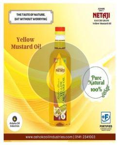 Kachi Ghani or Cold Pressed 1 Ltr Mustard Oil, Color : Yellow