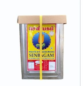 15Kg Senbagam Cold Pressed Sesame Oil Tin