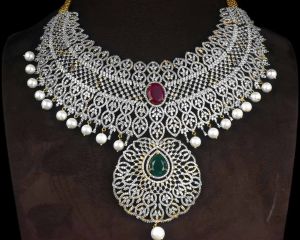 American Diamond Wedding Necklace Set