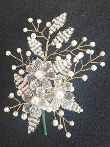 Bridal Crystal Flower Style Brooch