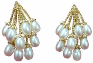 Gold Plated Pearl Drop Earring