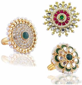 Meenakari Handcrafted Wedding Ring Set