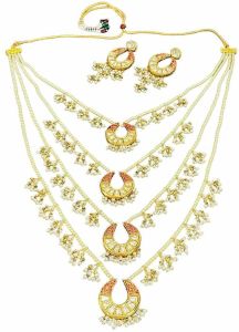 Pearl Beaded Multi Layer Bridal Set