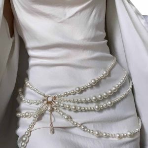 Pearl Beaded Multi Layer Waist Belt