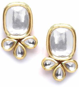 Traditional Polki Stone Stud Earring