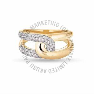 Metal Gold Plated Adjustable Fashion Ring, Color : Golden