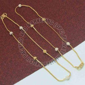 Metal Gold Plated Multi Chain Payal, Brand Name : She Collection