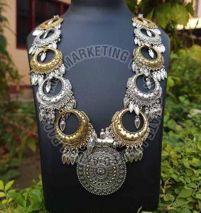 Oxidized German Silver Necklace Set, Brand Name : She Collection