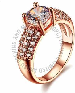 Metal Rose Gold Plated Engagement Ring, Brand Name : She Collection