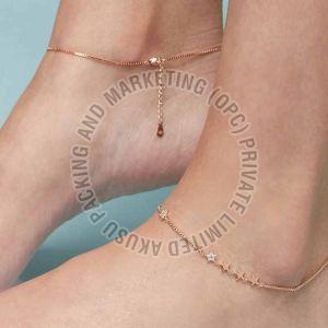 Rose Gold Plated Modern Anklet