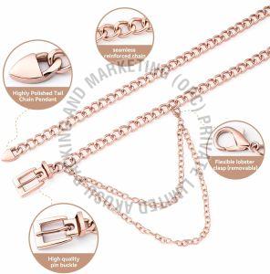 Metal Rose Gold Plated Modern Waist Belt, Brand Name : She Collection
