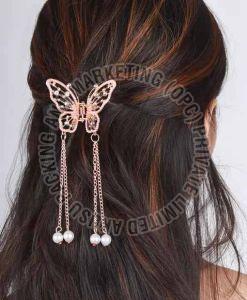 Metal She Collection Rose Gold Plated Party Hair Pin