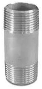 Polished 0.5 Inches Galvanized Iron Pipe Nipple, Color : Silver