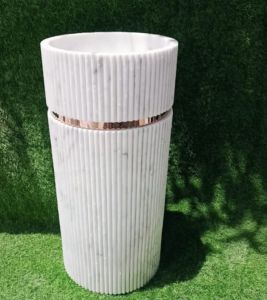 Polished Marble Stone Wash Basin, Color : Multicolor Multisize