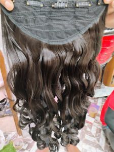 Hair Extensions, Color : Black, Brownish, Grey Straight, Wavy