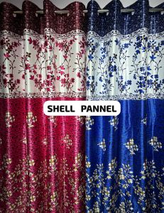 Warp Knitted Fabric Shell Panel Readymade Curtain