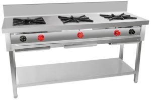 3 Three Burner Gas Range with Splash Back