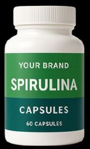 Herbal Spirulina Capsules, Color : Green, Packaging Type : Bottle