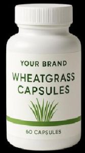 Herbal Wheatgrass Capsules, Color : Green, Packaging Type : Bottle