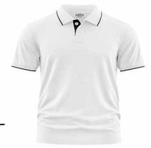 White Premium Sports Matty Polo T Shirt