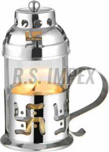 Shiny Finish Stainless Steel Akhand Diya, Color : Silver