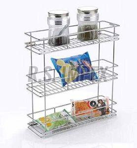 Stainless Steel Pull Out Basket, Color : Silver