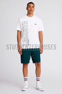 Lacoste Mens Bio Washed Cotton T Shirt, Size : All Sizes