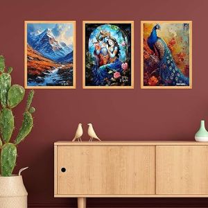 Matte Canvas 18x12 Inch Wall Painting, Color : Multicolor Modern