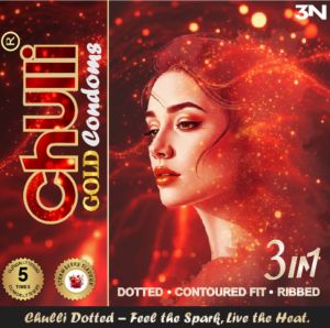 Chulli Gold 3 Pcs Dotted Strawberry Condoms