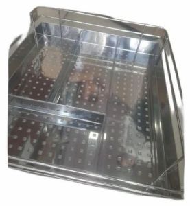 Stainless Steel Kitchen Cutlery Drawer Basket, Color : Silver