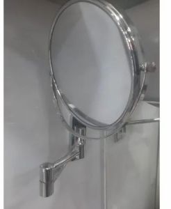 Stainless Steel Glass Shaving Makeup Mirror, Color : Silver