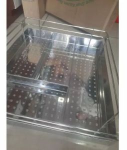 SS Kitchen Basket, Color : Silver