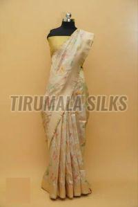 Printed Unstitched Banarasi Silk Ladies Banarsi Jangla Saree