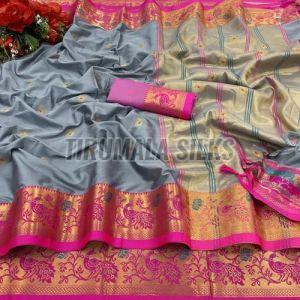 Printed Ladies Katan Silk Designer Saree, Color : Multicolor