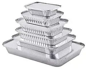 Aluminum Foil Containers, Color : Silver for Food Storage, Meal Prep
