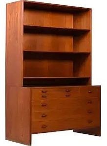 Polished Brown Wooden Book Shelf