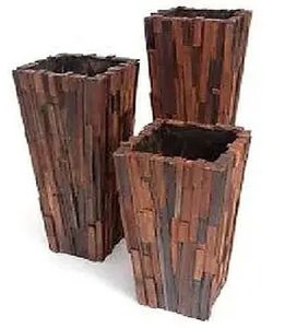 Decorative Wooden Flower POT