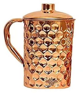 Diamond Hammered Copper Water Jug