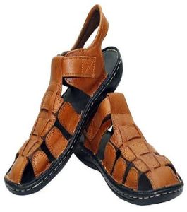 Mens Brown Leather Sandal 8, 7, 6