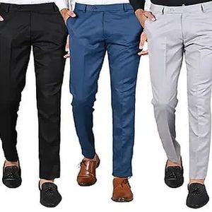 Mens Regular Fit Cotton Trouser, Color : Multicolor