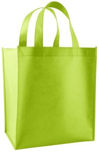 Plain Non Woven Box Bag, Color : Green for Grocery Shopping