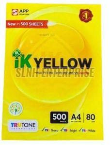 80 GSM Ik Yellow A4 Copy Paper